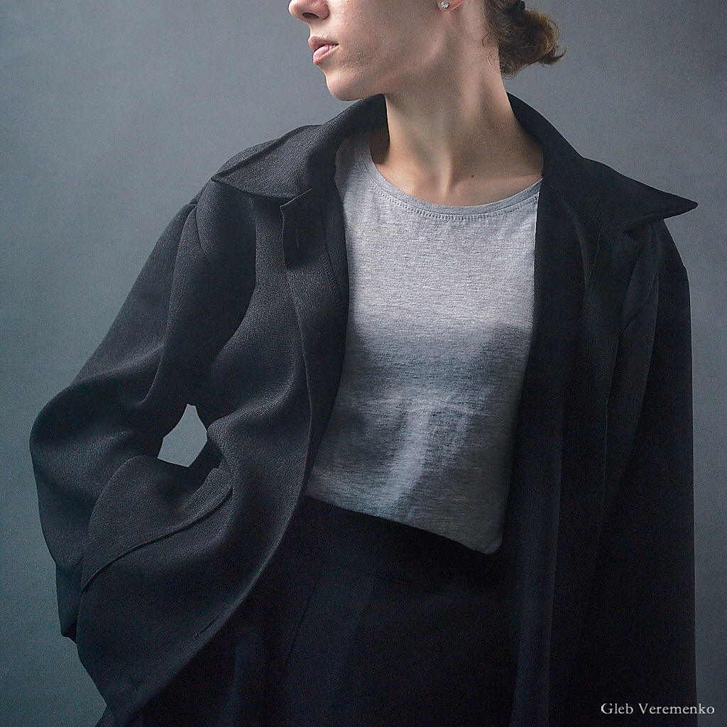 Żakiet do biura - czarny - obrazek 3