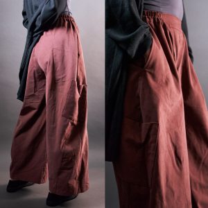 Ciepłe spodnie drelichowe bawełniane podbite flanelą - Soie Star