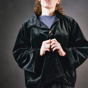 Żakiet czarny - aksamit bawełniany - Soie Star