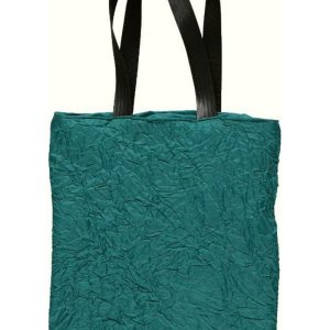 Torba turkusowa na ramię z plisowanego poliestru - Soie Star