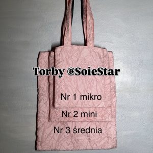 Torba różowa na ramię z plisowanego poliestru - Soie Star